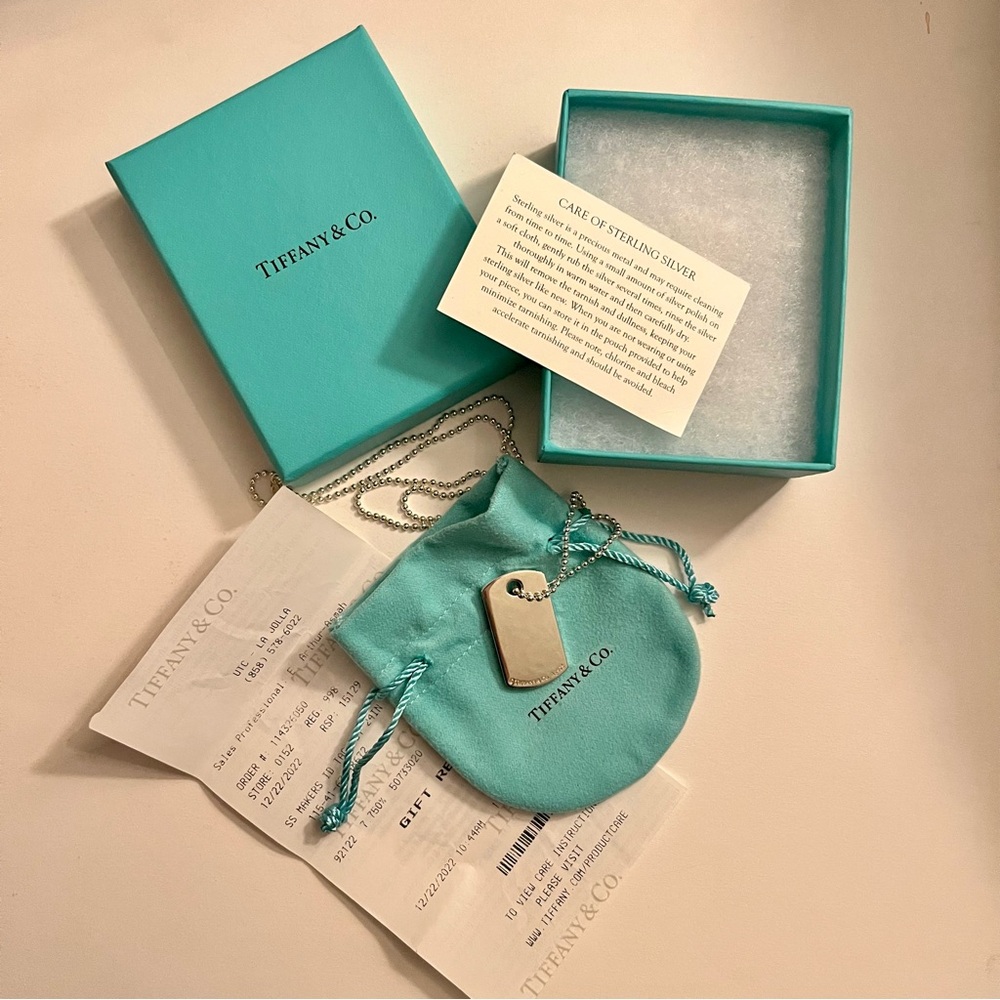 Tiffany & Co. Sterling Silver Dog Tag Necklace | New in Box